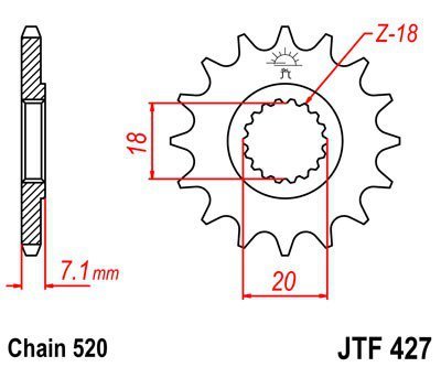 JT Sprockets JTF 427-13 Suzuki